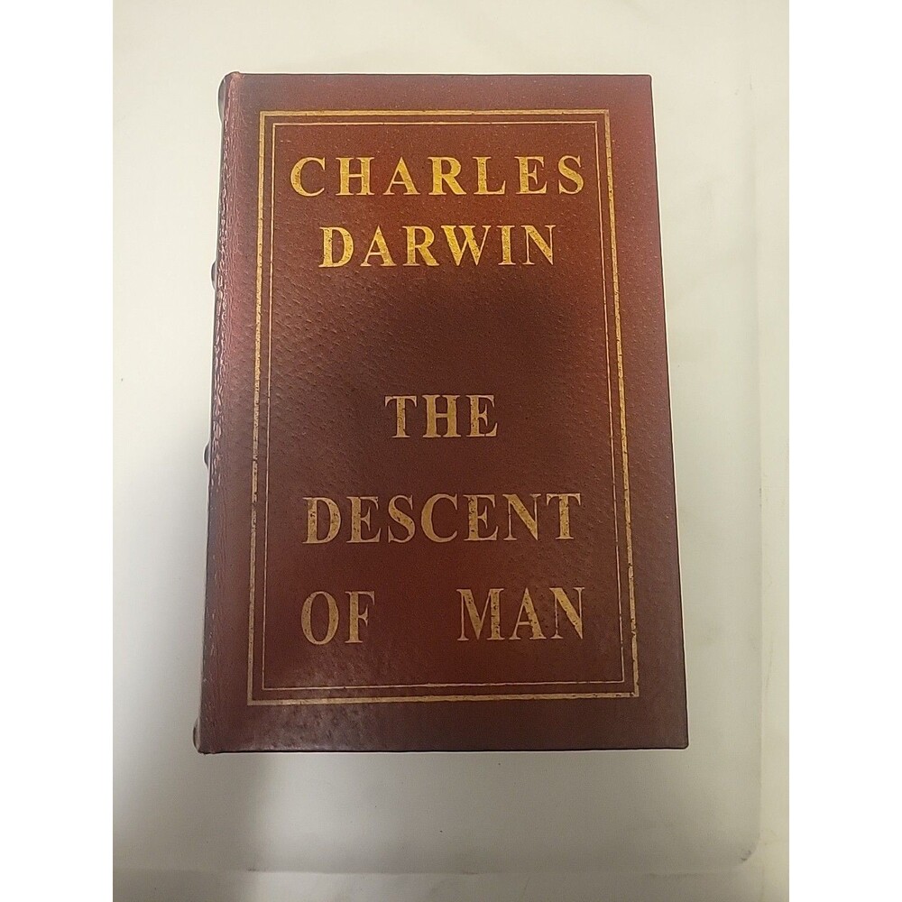 Hidden Secret Storage Book Charles Darwin The Descent Of Man Red Jewelry Money